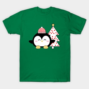 Christmas Kawaii Penguin T-Shirt